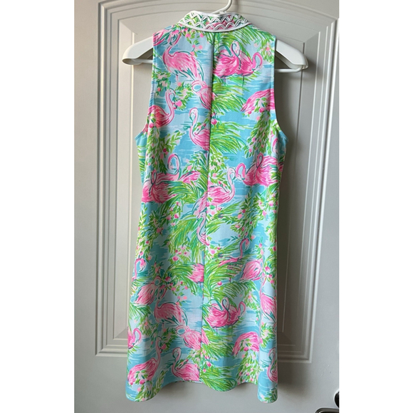 Lilly Pulitzer Jane Shift Dress Size 10 Floridita Pink Flamingo Sleeveless - Picture 4 of 9